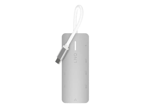LINQ byELEMENTS LQ49081, Kabel, USB 3.2 Gen 2 (3.1 Gen 2) Type-C, 140 W, 10,100,1000,2500 Mbit/s, Grå, Vit, MicroSD (TransFlash), MicroSDHC, MicroSDX