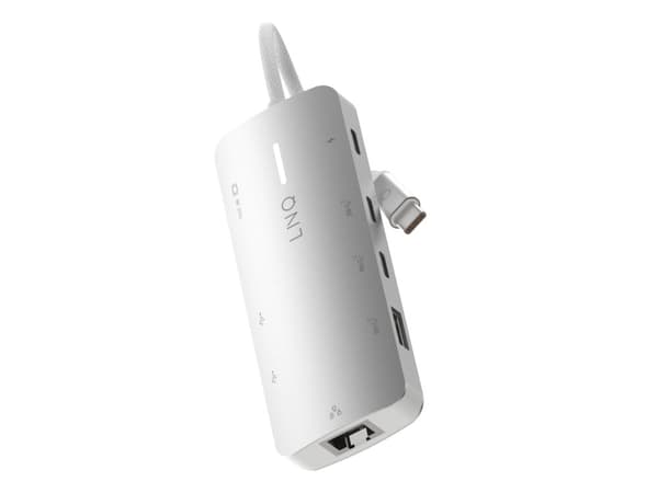LINQ byELEMENTS LQ49081, Kabel, USB 3.2 Gen 2 (3.1 Gen 2) Type-C, 140 W, 10,100,1000,2500 Mbit/s, Grå, Vit, MicroSD (TransFlash), MicroSDHC, MicroSDX