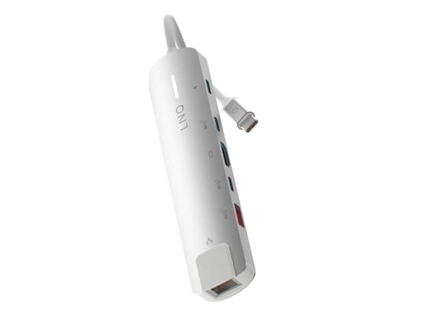 LINQ byELEMENTS LQ49061, Kabel, USB 3.2 Gen 2 (3.1 Gen 2) Type-C, 140 W, 10,100,1000,2500 Mbit/s, Grå, Vit, 4K Ultra HD