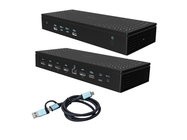 i-tec Universal 5x 4K/60Hz Display Docking Station + Power Delivery 100W, Wired, USB 3.2 Gen 1 (3.1 Gen 1) Type-C, 100 W, 10,100,1000,2500 Mbit/s, Bl