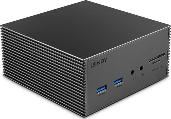 USB-C®-dokkingstasjon LINDY USB-C®-dokkingstasjon 43378 Passer for merke: universal USB-C®-strømforsyning, integrert kortleser