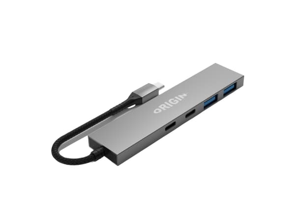 Origin Storage - Hubb - driven buss - 2 x USB 3.2 + 2 x USB-C 3.2 Gen 1 - skrivbordsmodell