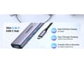 Miniatyrbild 3 av 5: Ugreen 15596, Kabel, USB 3.2 Gen 1 (3.1 Gen 1) Type-A + Type-C, 100 W, Gjuten aluminium, 5 Gbit/s, USB