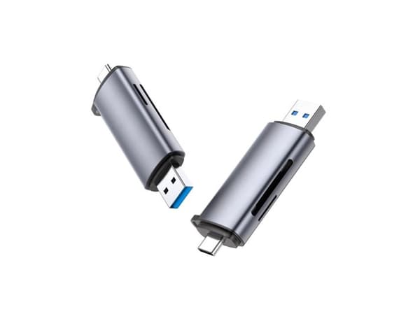 Ugreen 50706, MMC, MicroSD (TransFlash), MicroSDHC, MicroSDXC, RS-MMC, SD, SDHC, SDXC, Hopea, USB/Micro-USB, 73,7 mm, 21,5 mm, 11,6 mm