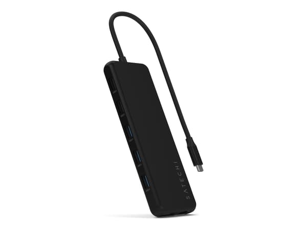 Satechi USB-C (1x 85W PD) 13-in-1 Triple Display Multiport Adapter Schwarz