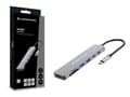 Miniatyrbild 5 av 5: Conceptronic DONN28G, Kabel, USB 3.2 Gen 1 (3.1 Gen 1) Type-C, 100 W, Grå, MicroSD (TransFlash), SD, 5 Gbit/s