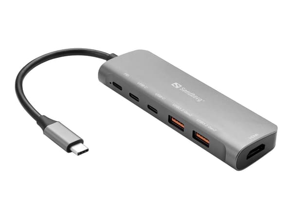 USB-C Dock HDMI + 2xUSB-A +  2xUSB-C + PD100W USB-C Dock
