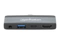 Miniatyrbild 3 av 5: Manhattan 190404, Kabel, USB 3.2 Gen 2 (3.1 Gen 2) Type-C, 100 W, 3,5 mm, Grå, 10 Gbit/s