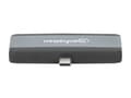 Miniatyrbild 2 av 5: Manhattan 190404, Kabel, USB 3.2 Gen 2 (3.1 Gen 2) Type-C, 100 W, 3,5 mm, Grå, 10 Gbit/s
