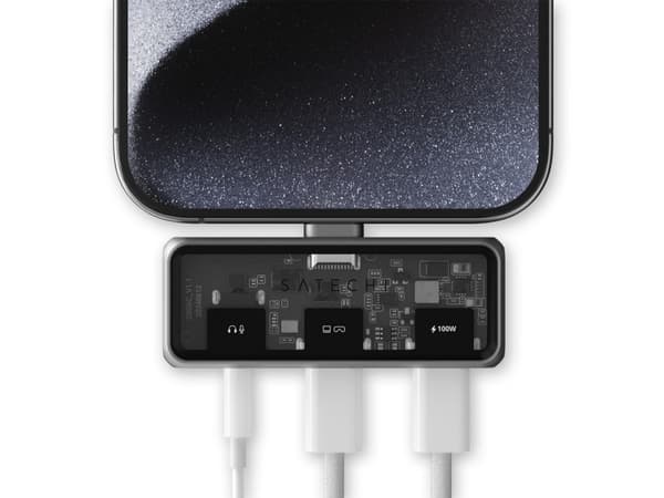 Satechi Mobile XR Hub with Audio - mobilny adapter USB-C (1x USB-C 100W PD| 2.0 data i audio, 1x USB-C DP 1.4 4K@60Hz| 3.0 10 Gb