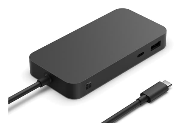 Microsoft Surface USB4 Dock, Ledningsført, USB4, 100 W, 1000 Mbit/s, Sort, 60 Hz