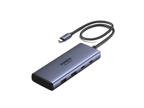 Ugreen 7-in-1 USB-C Hub CM498, Docking, Dock, 100 W, Grå