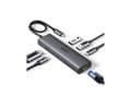 HUB UGREEN 6EN1 USB-C A HDMI+2XUSB-A+USB-C+RJ45+PD 4K60HZ/USB 3.2/PD 100W/GIGABIT RJ45 UG45000