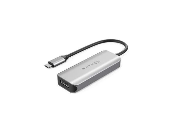 HYPER HD41-GL, USB 2.0 Type-C, Svart, Grå, HDMI, USB 2.0, USB Type-C, USB, 85 mm, 34 mm