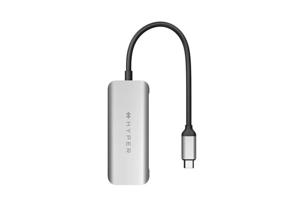 HYPER HD41-GL, USB 2.0 Type-C, Svart, Grå, HDMI, USB 2.0, USB Type-C, USB, 85 mm, 34 mm