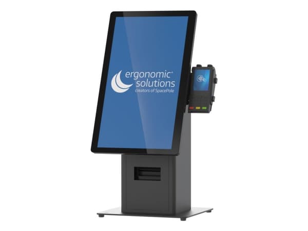 Ergonomic Solutions SpacePole Kiosk SPK401-02, Kiosksett, Svart, Metall, 75 x 75 mm, 100 x 100 mm, Universal