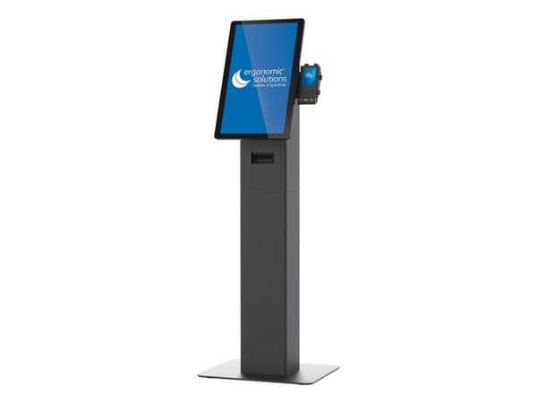 Ergonomic Solutions SpacePole Kiosk SPK400-02, Kioskipakkaus, musta, metalli, 75 x 75 mm, 100 x 100 mm, universaali