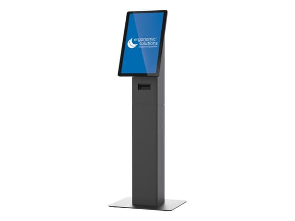 Ergonomic Solutions SpacePole Kiosk SPK400-02, Kioskipakkaus, musta, metalli, 75 x 75 mm, 100 x 100 mm, universaali
