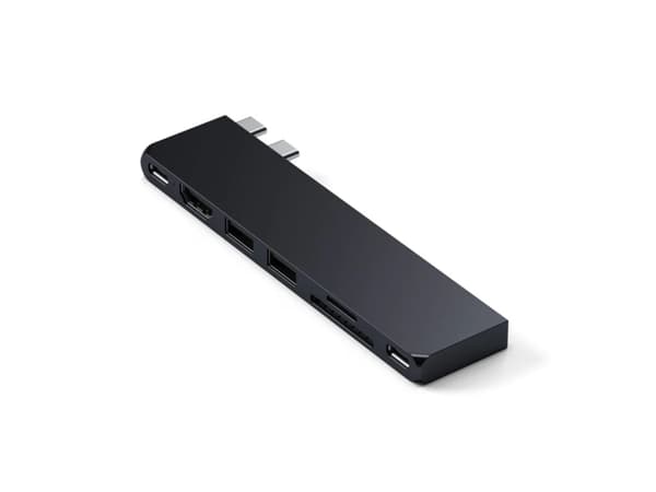 Satechi ST-HUCPHSD, Telakointi, USB 3.2 Gen 2 (3.1 Gen 2) Type-C, 100 W, 1.4/2.3, Musta, Midnight