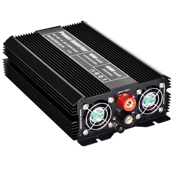 Spänningsomvandlare 12 V till 230 V 1500 W 3000 W - svart