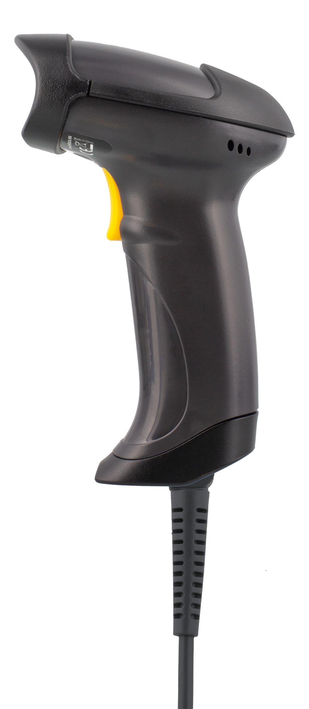 DELTACO Handheld barcode scanner, 1D and 2D codes, CCD, USB, IP65, bla