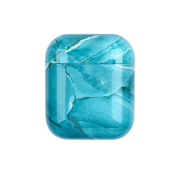 Skyddsfodral till AirPods - Turkos Marmor