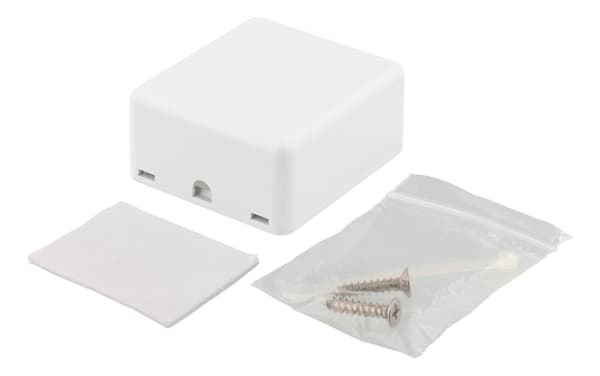 Surface mount box for Keystone, 2 ports, white