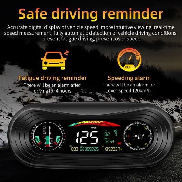 P18 GPS Speedometer HUD Off-road Escort Altitude Guide
