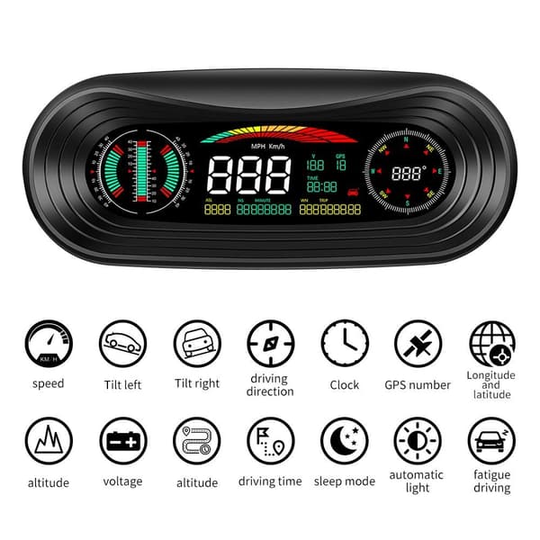 P18 GPS Speedometer HUD Off-road Escort Altitude Guide
