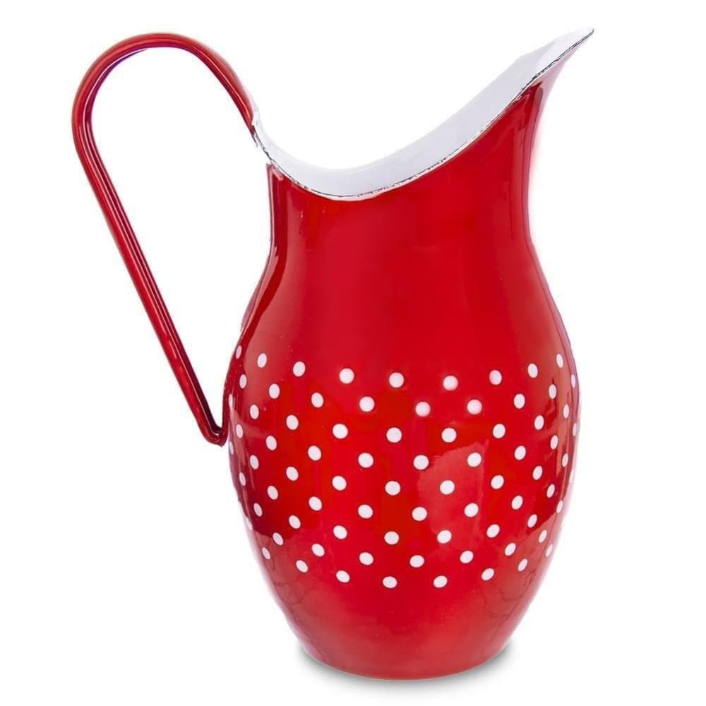 Enamelled JUG 2.5L RED PEAS ORION 126642
