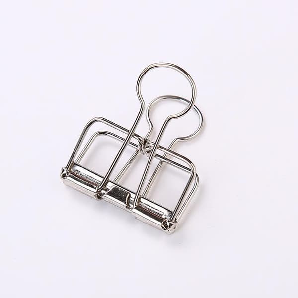 3 Pcs Hollow Metal Binder Clips Home Office Paper Holder Medium - Mixed Colours