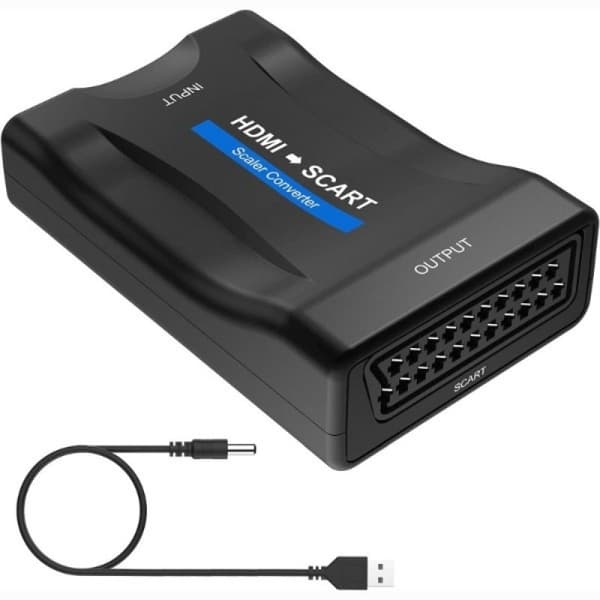 SCART till HDMI-adapter 1080P HD Video Audio Upscale Converter SCART till HDMI-adapter 1080P HD Video Audio Upscale Converter