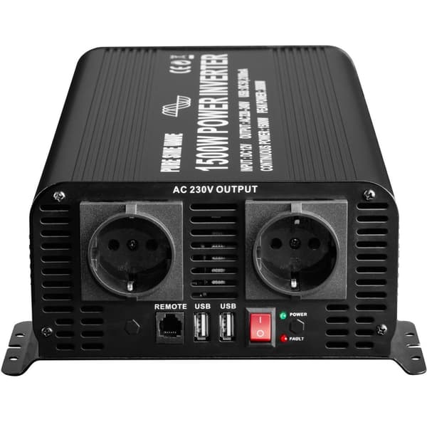 Sinus spänningsomvandlare 12V till 230V 1500W 3000W - svart