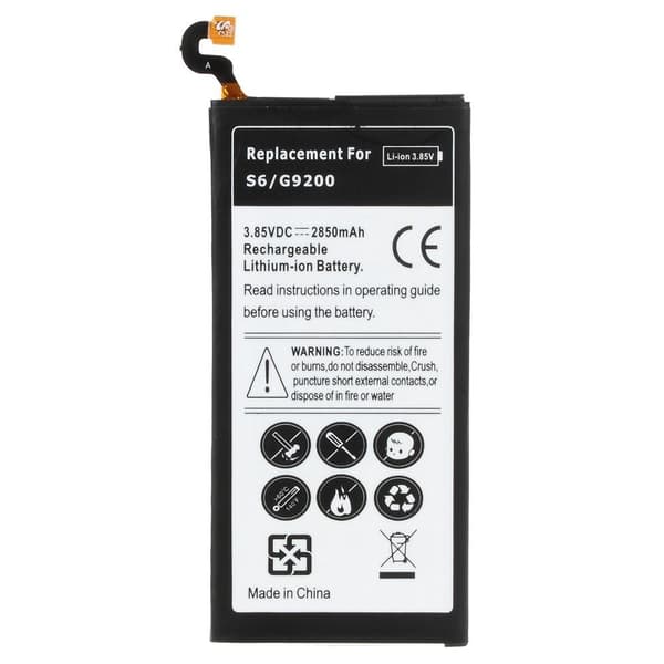 2550mAh Li-ion Ersättningsbatteri Batteri Samsung Galaxy S6 G920