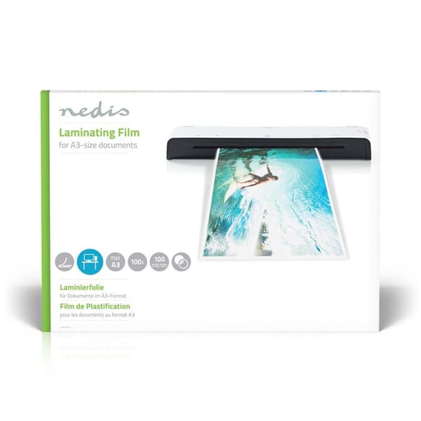 Nedis Laminerings film | A3 | Tjocklek: 100 µm | Packad per: 100 st. | Plast | Transparent