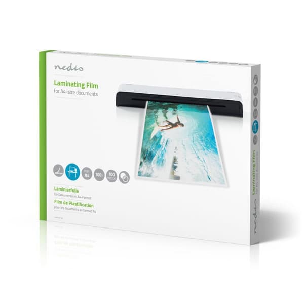 Nedis Laminerings film | A4 | Tjocklek: 100 µm | Packad per: 100 st. | Plast | Transparent