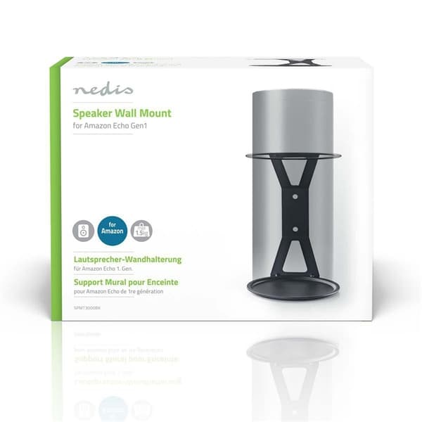 Nedis Speaker Mount | Kompatibel med: Amazon Echo Gen1 | Vegg | 1.5 kg | Fort | Stål | Sort