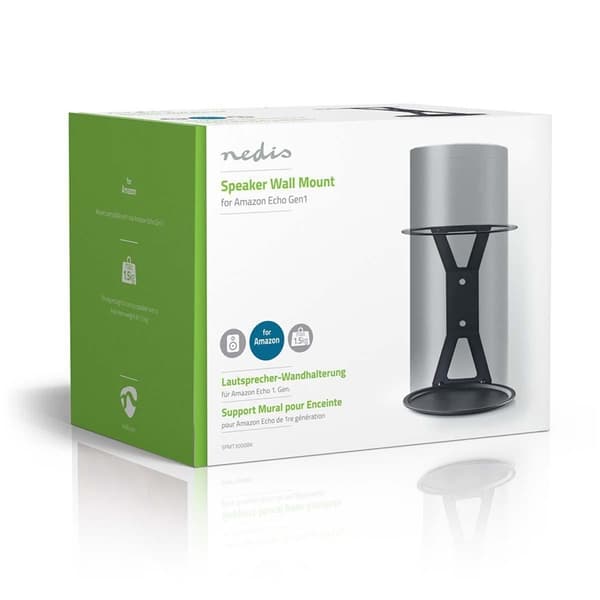 Nedis Speaker Mount | Kompatibel med: Amazon Echo Gen1 | Vegg | 1.5 kg | Fort | Stål | Sort