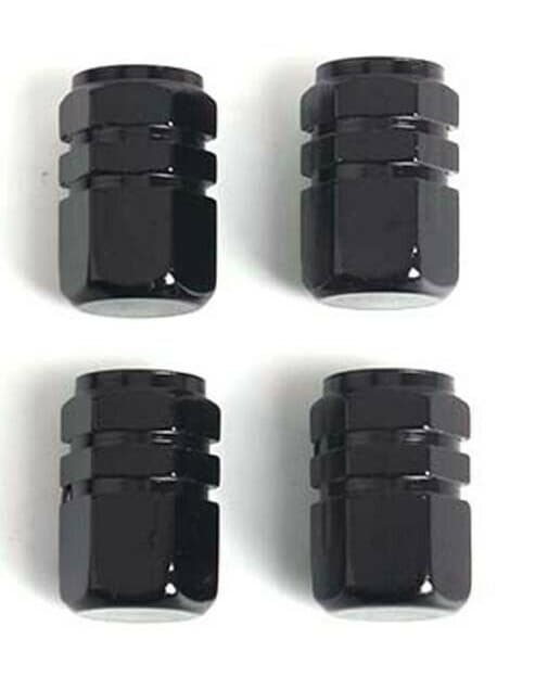 Venttiilin korkit 4-pack, musta
