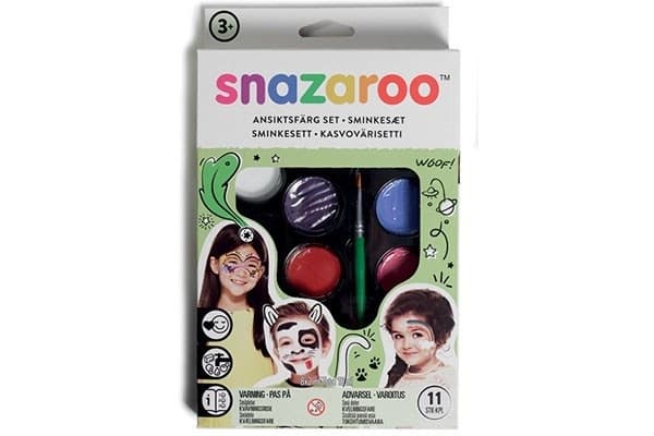 SNAZAROO Sminkefarve sæt 10 dele + idehæfte