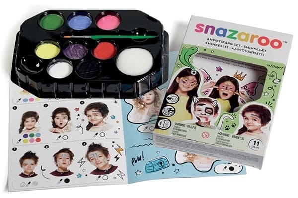 SNAZAROO Sminkefarve sæt 10 dele + idehæfte