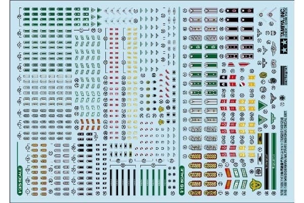 TAMIYA 1/16 & 1/35 WWII German Military Insignia Decal Se
