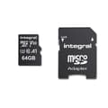 Miniatyrbillede 1 af 3: INTEGRAL 64 GB højhastigheds microSDHC/XC V30 UHS-I U3 hukommelseskort