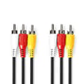 Miniatyrbild 1 av 4: Nedis Komposit videokabel | 3x RCA Hane | 3x RCA Hane | Nickelplaterad | 480p | 3.00 m | Rund | PVC | Svart | Kuvert