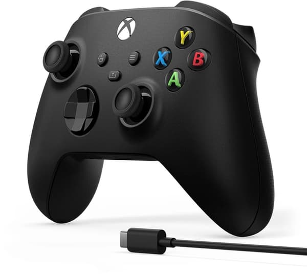 Microsoft Xbox Trådlös Handkontroll Gen 9 inklusive Kabel För Windows 10, Svart
