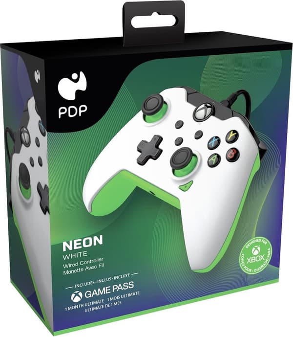 PDP Rematch Trådad kontroll för Xbox & Windows, Neon Vit