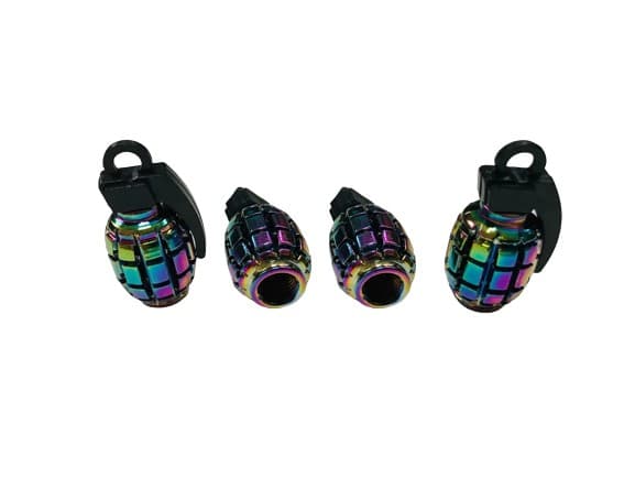 Ventilhattar 4-pack, Regnbågsfärgade Granater