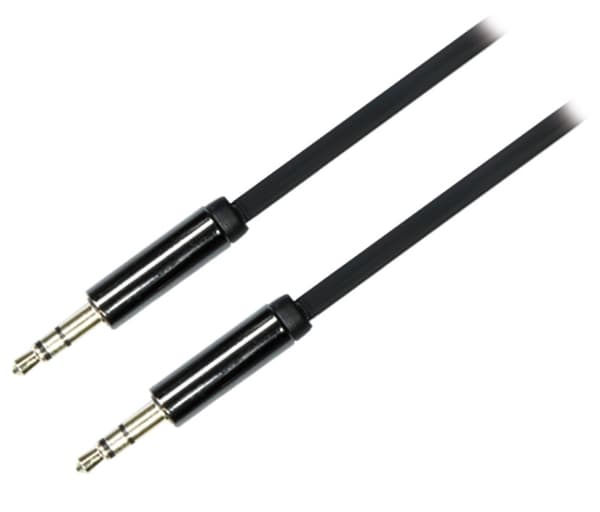 DELTACO ljudkabel, 3,5mm hane till 3,5mm hane, 0,5m, svart