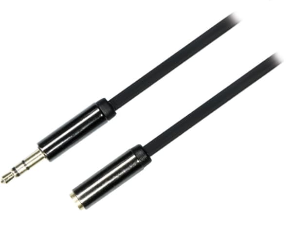 DELTACO ljudkabel, 3,5mm hane till 3,5mm hane, 1m, vit
