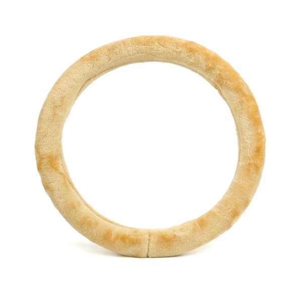 Rattmuff - Mykt, varmt rattdeksel i fuskepels, passer de fleste biler, Beige